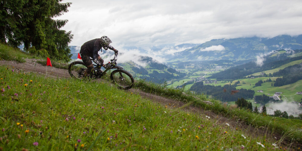Stage 3 raceday at the 1st UEC MTB Enduro European Championships in Kirchberg, Tyrol, Austria, on June 21, 2015. Free image for editorial usage only: Photo by Antonio López Ordóñez.